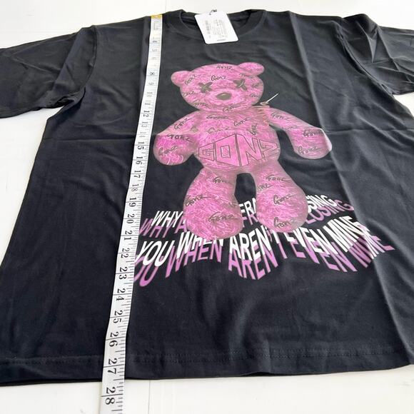 New HEYBIG Graphic Short Sleeve Tee Shirt TH-226 UNISEX SIZE L Gonz Teddy Bear - Picture 6 of 8